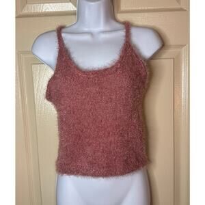 No Comment Pink Fuzzy Tank